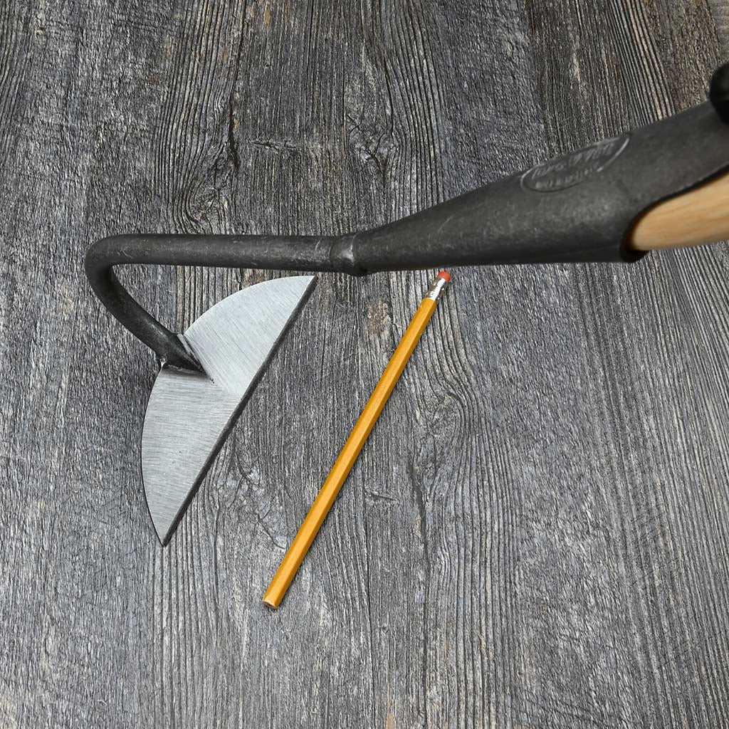DeWit Long Half-Moon Hoe - size comparison
