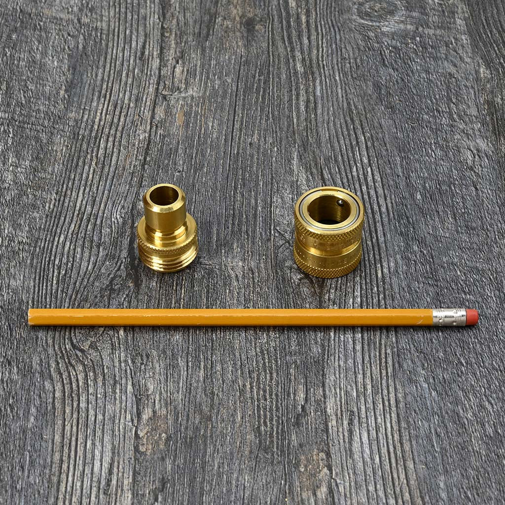 Garden Hose Quick Connectors by Dramm size comparison