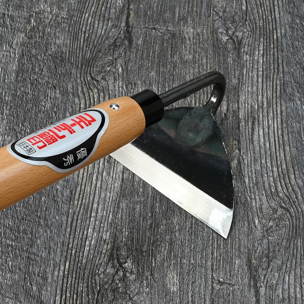 Japanese Half Moon Garden Hand Hoe blade detail