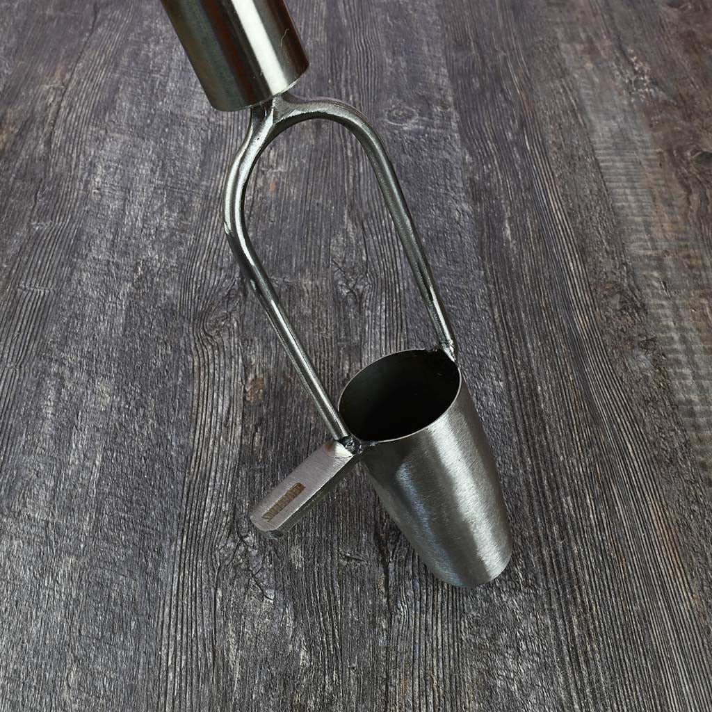 Sneeboer Bulb Planter with Classic Ash Handle - cutter top view