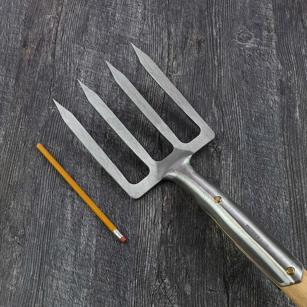 Sneeboer Garden Border Fork - Luxe Handle - size comparison