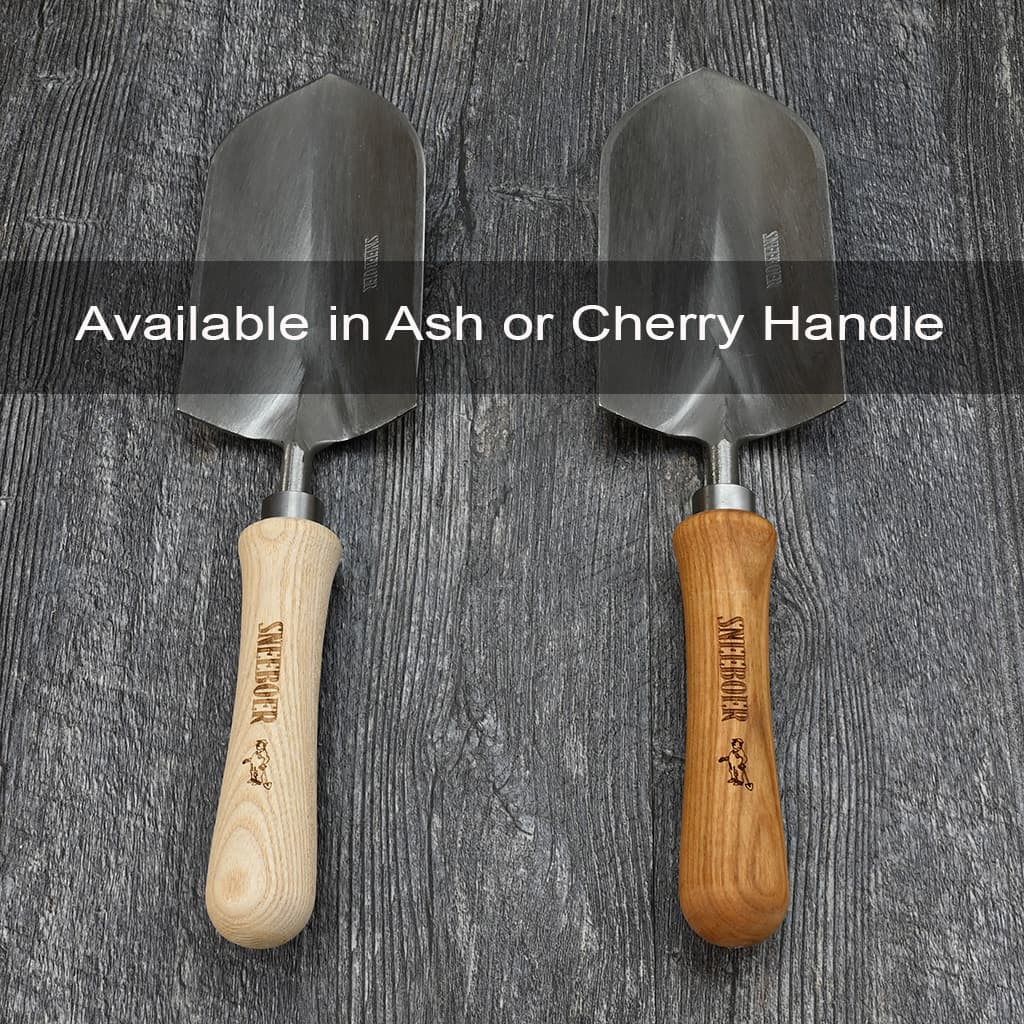 Sneeboer Half Round Garden Transplanting Trowel handle wood choice