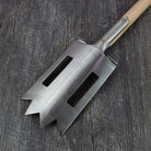 Sneeboer Stone Spade with Slots - blade back