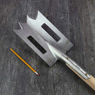 Sneeboer Stone Spade with Slots - size comparison