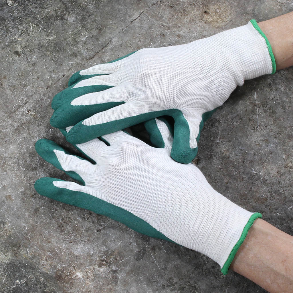 Green Bamboo Garden Gloves - top view