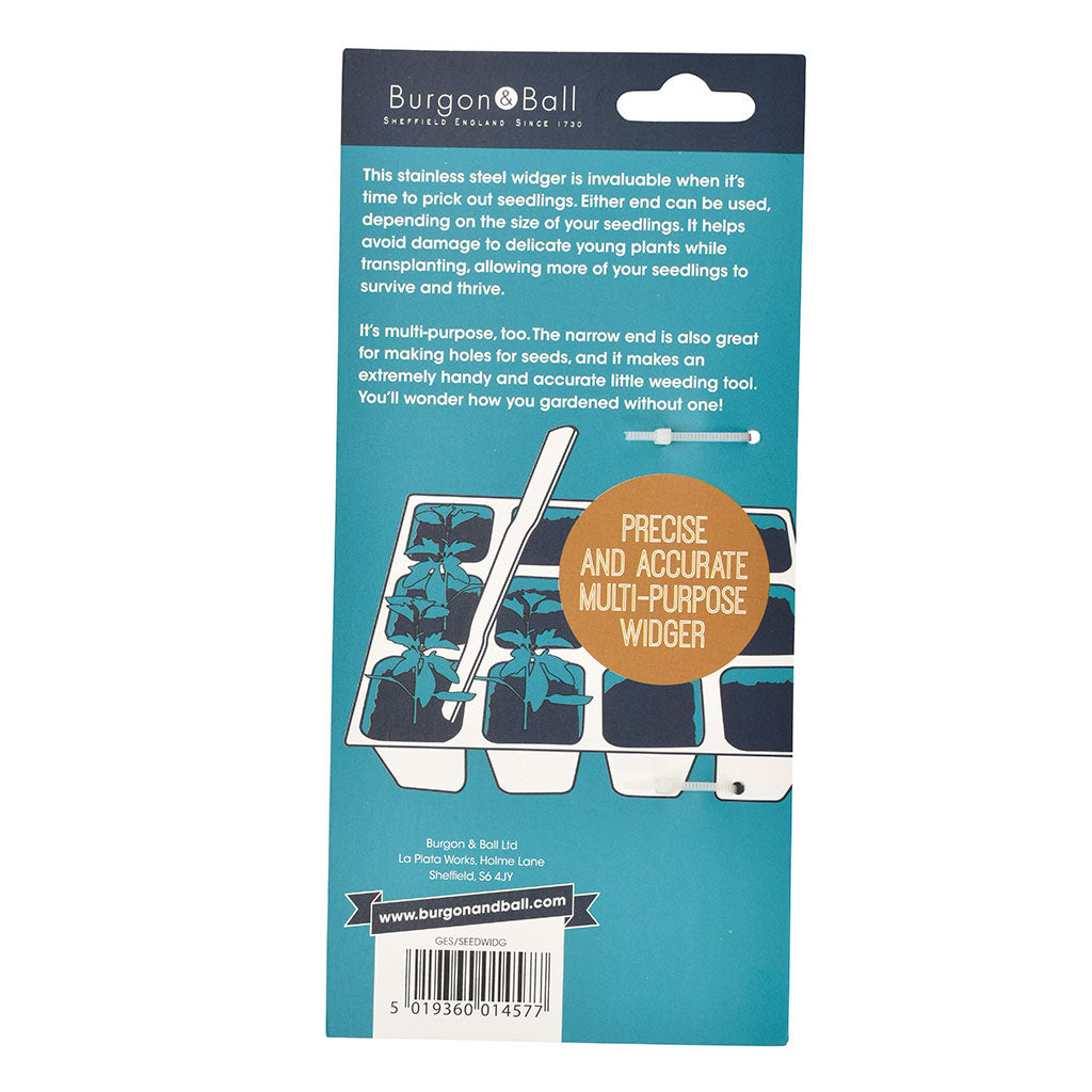 Seedling Widger by Burgon & Ball packaging back