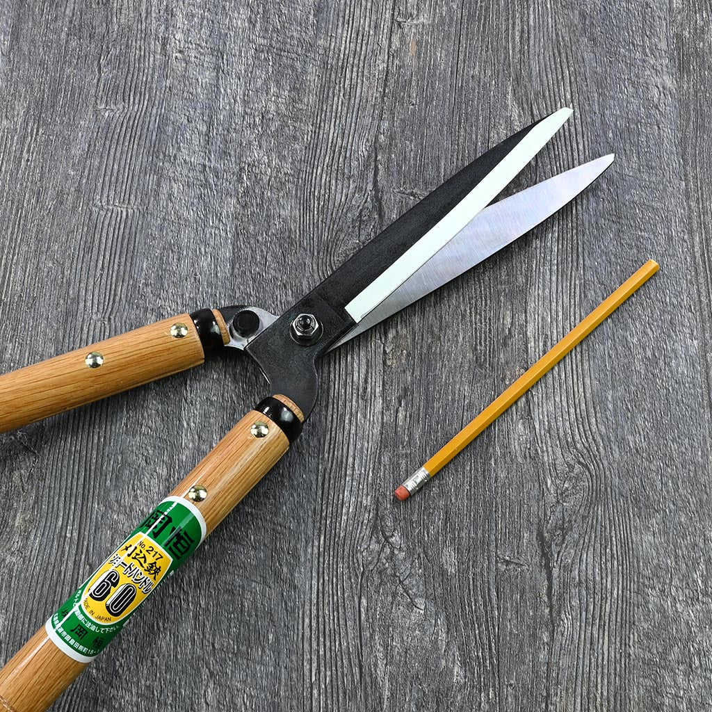 Okatsune Hedge Shears - Short Handle - size comparison