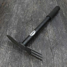 DeWit Combo Hoe w/ 3-Tine Cultivator and Heart Blade - top end view