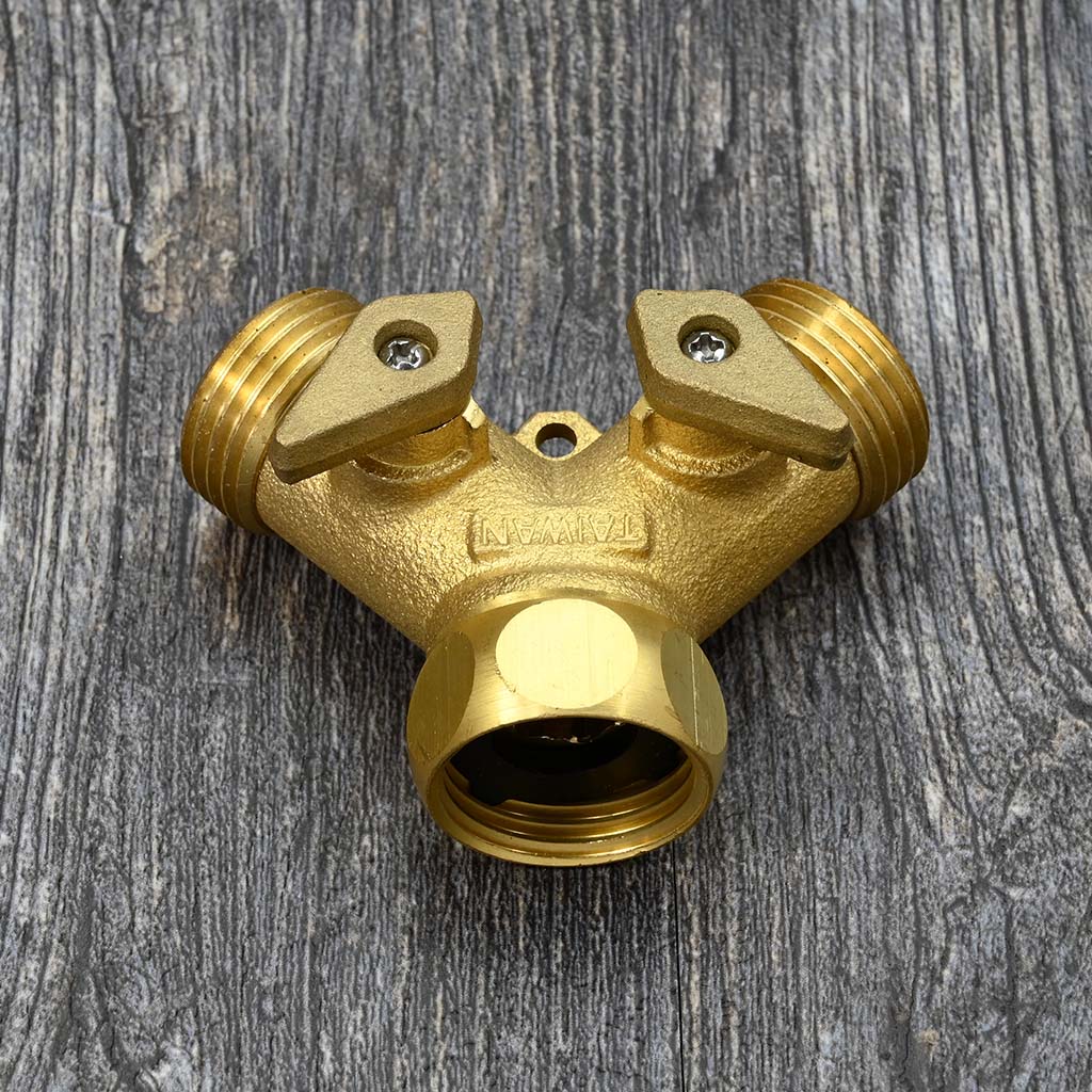 Garden Hose Twin Shut-Off Valve by Dramm 3/4 hose