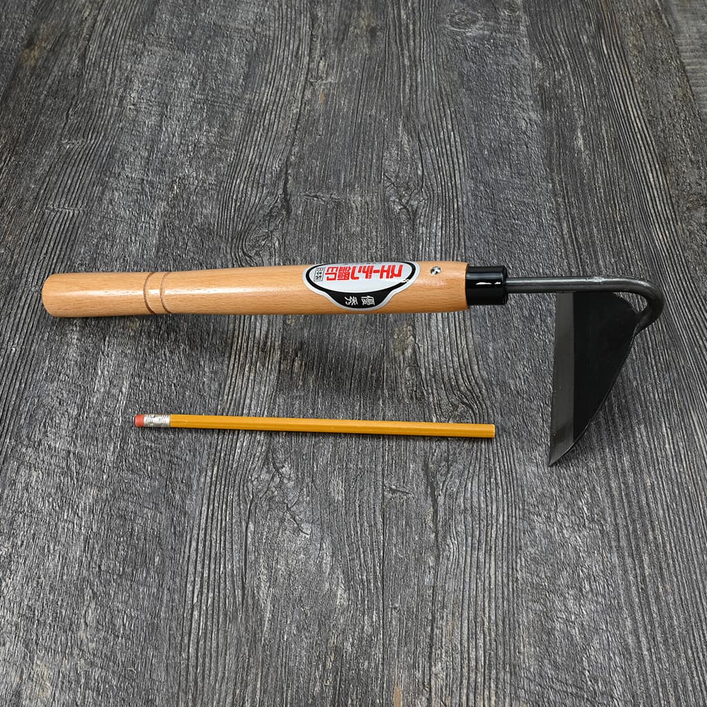 Japanese Half Moon Garden Hand Hoe size comparison