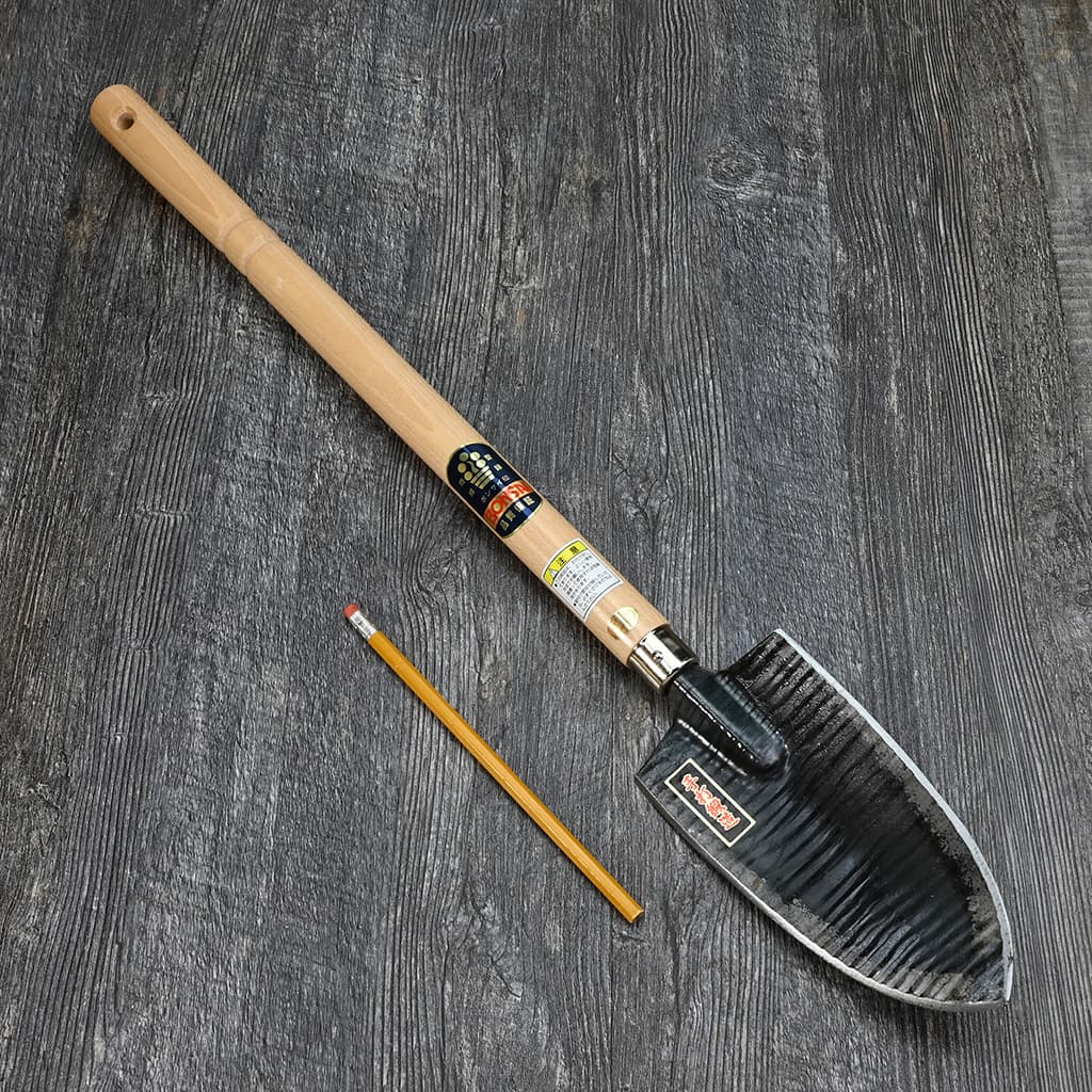 Mid-Handle Japanese Garden Trowel size comparison
