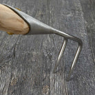 Sneeboer Bent 2-Tine Weeding Fork - side view