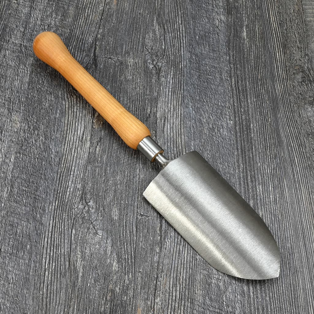 Sneeboer Half Round Transplanting Trowel Bulb Handle back view