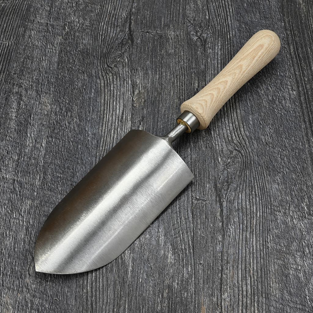 Sneeboer Half Round Garden Transplanting Trowel back view