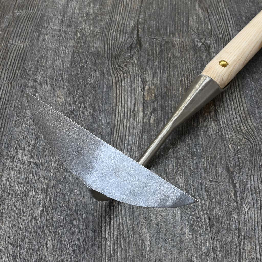 Sneeboer Long Half Moon Garden Hoe - blade bottom detail