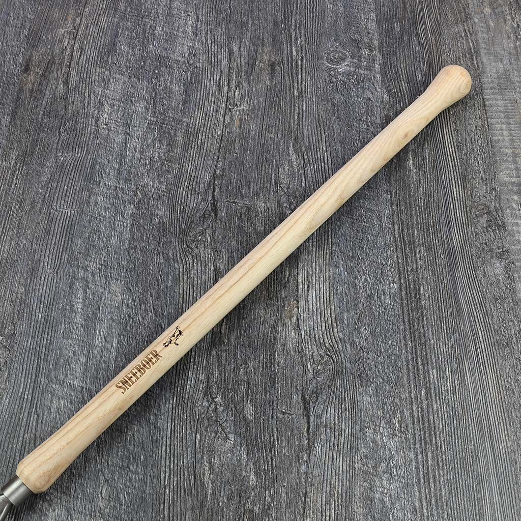 Sneeboer Raised Bed 2-Tine Weeding Fork - bulb end ash hardwood handle
