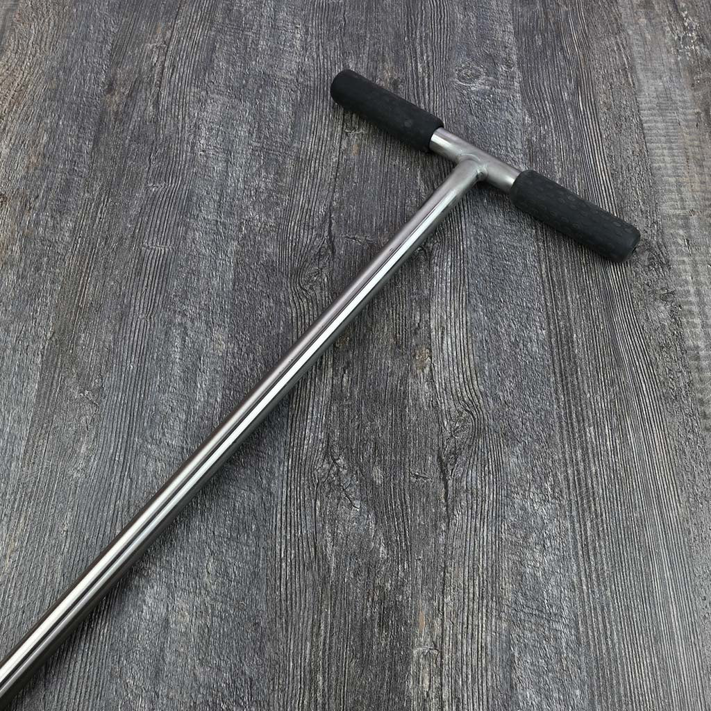 Sneeboer Stainless Steel Lawn Edging Knife - wide comfortable T handle