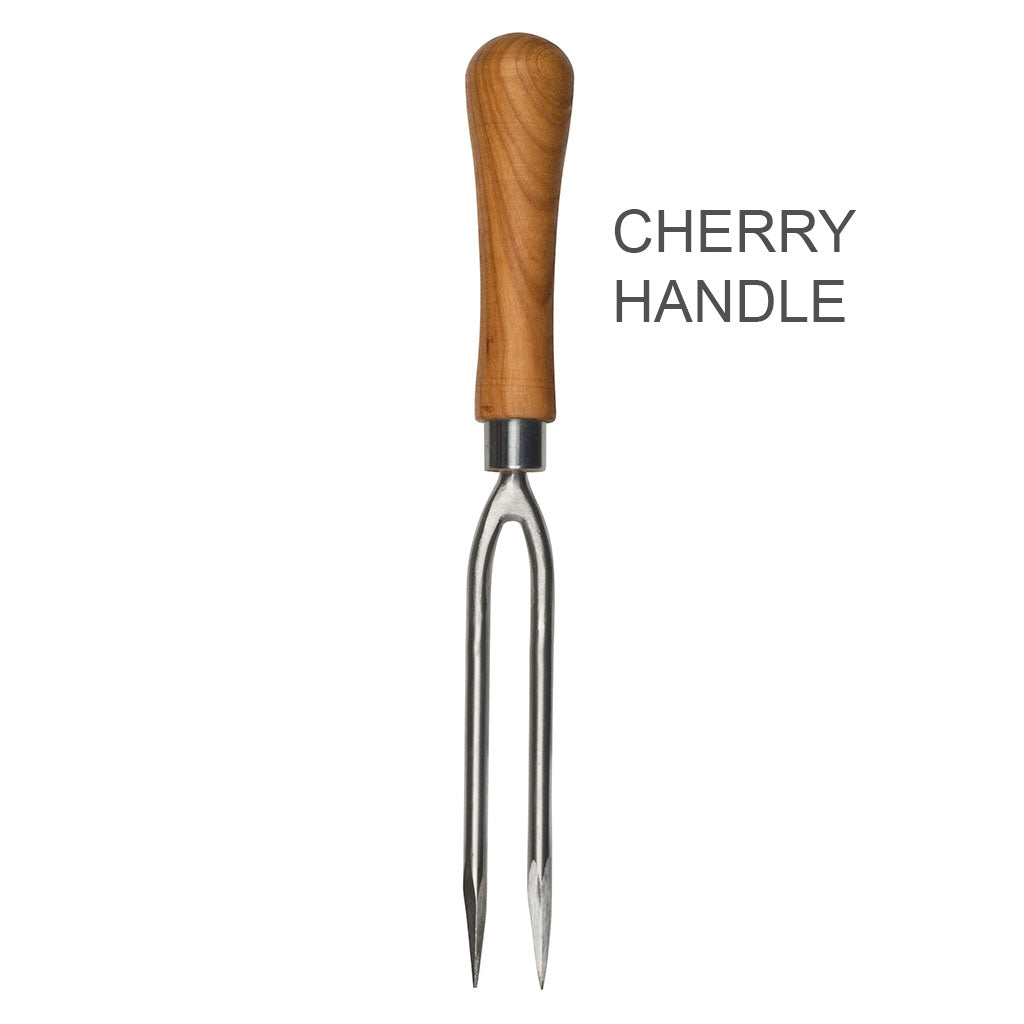2-Tine Hand Weeding Fork by Sneeboer-cherry handle