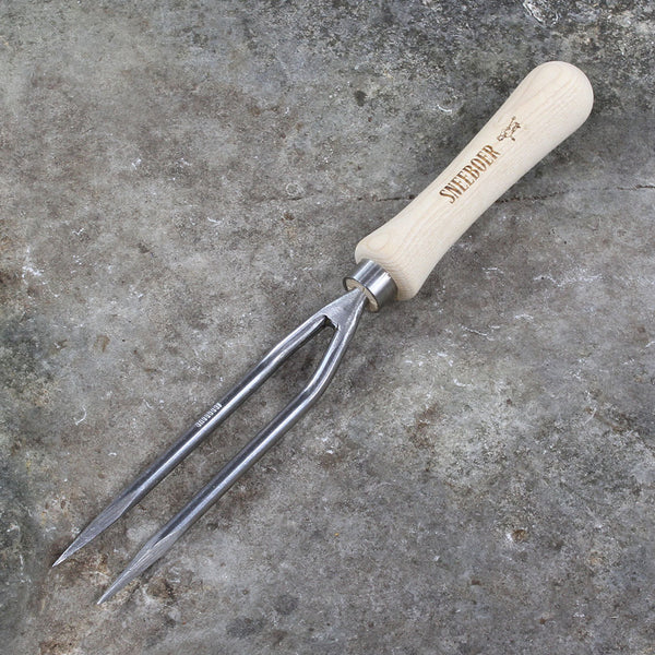 2-Tine Hand Weeding Fork by Sneeboer-front view