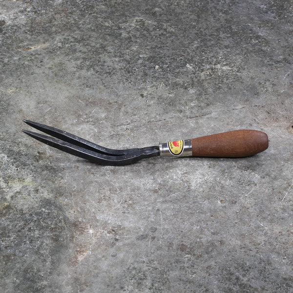 2-Tine Wedding Fork by Red Pig Garden Tools - side view