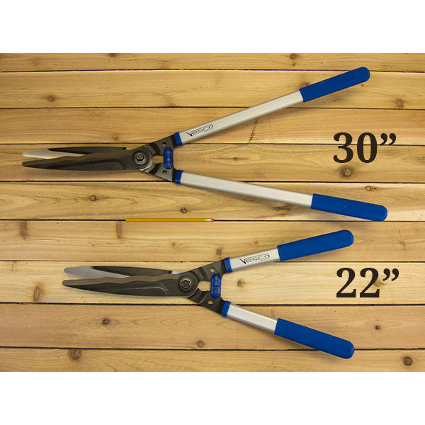Professional Hedge Shears with Wavy Blade by Vesco - Both Sizes