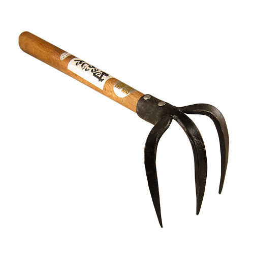 Japanese 3 Prong Hand Cultivator Rake