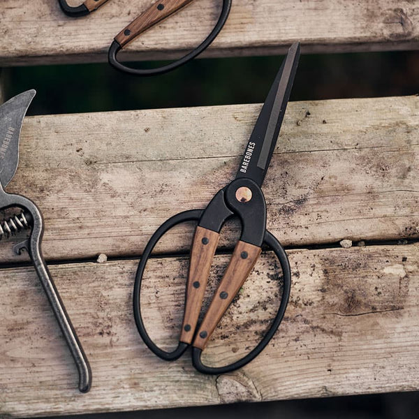 Large Garden Scissors by Barebones - on garden table