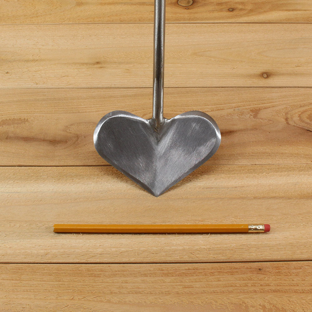 Long Heart Shaped Push Hoe by Sneeboer - Size Comparison