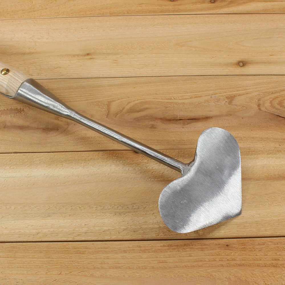 Long Heart Shaped Push Hoe by Sneeboer - Blade Bottom