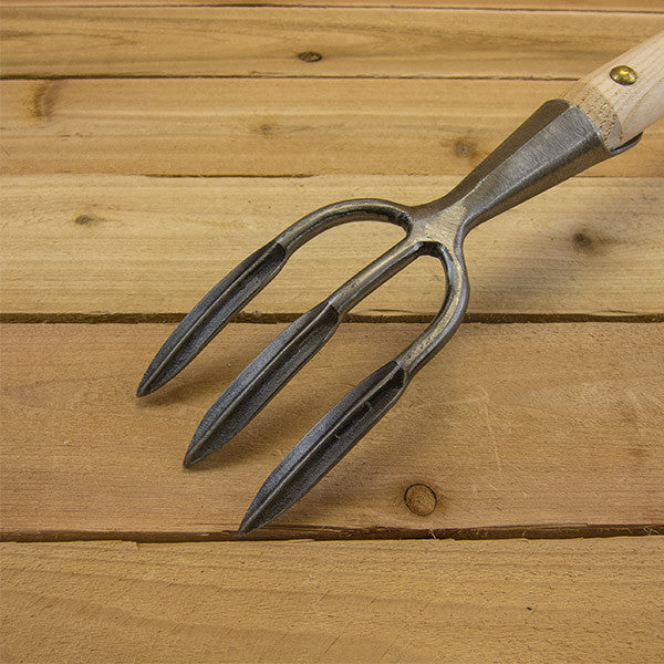 Long Weeding Fork (3-tine) by Sneeboer - Blade Back