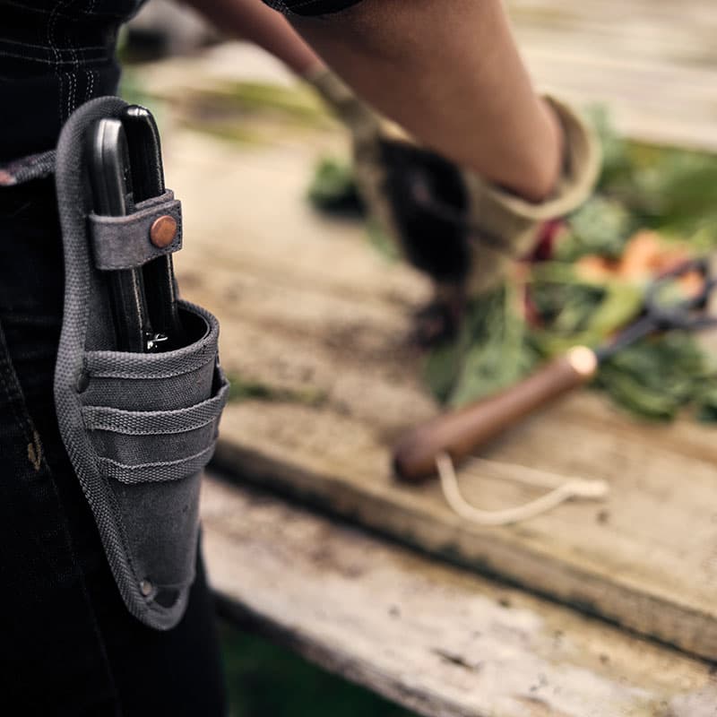 Pruner with Sheath by Barebones - pruners on gardener's side