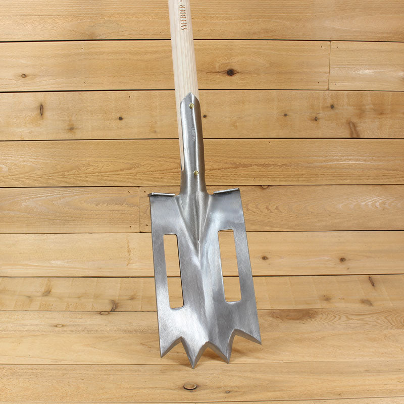 Stone Garden Spade with Slots by Sneeboer Garden Tool Company