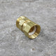 Brass Garden Hose Swivel by Dramm - end view
