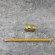 Brass Garden Hose Swivel by Dramm - size comparison