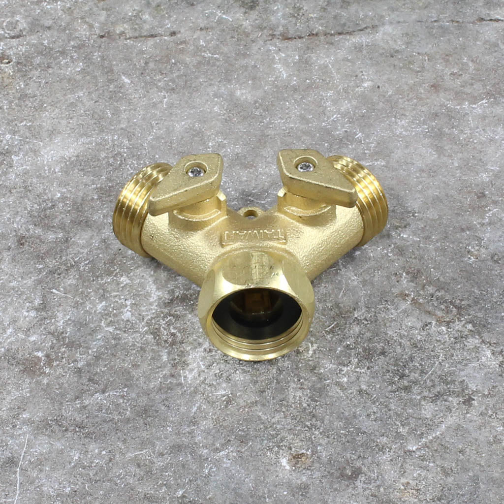 Brass Garden Hose Swivel by Dramm - end view
