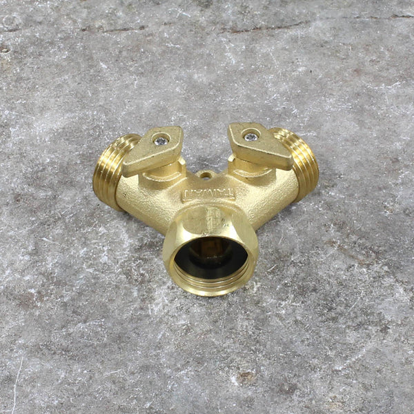 Brass Garden Hose Swivel by Dramm - end view