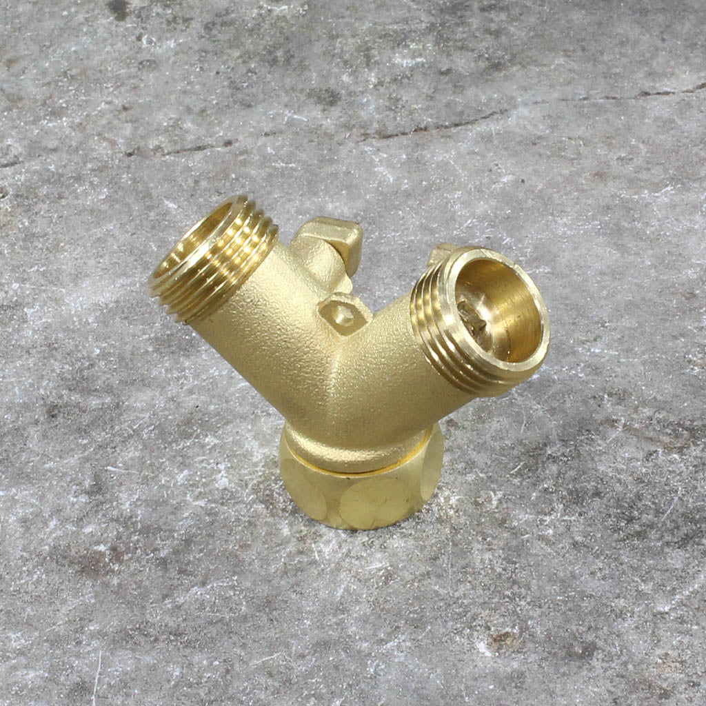 Brass Garden Hose Swivel by Dramm - back side view