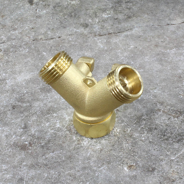 Brass Garden Hose Swivel by Dramm - back side view