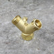 Brass Garden Hose Swivel by Dramm - back side view