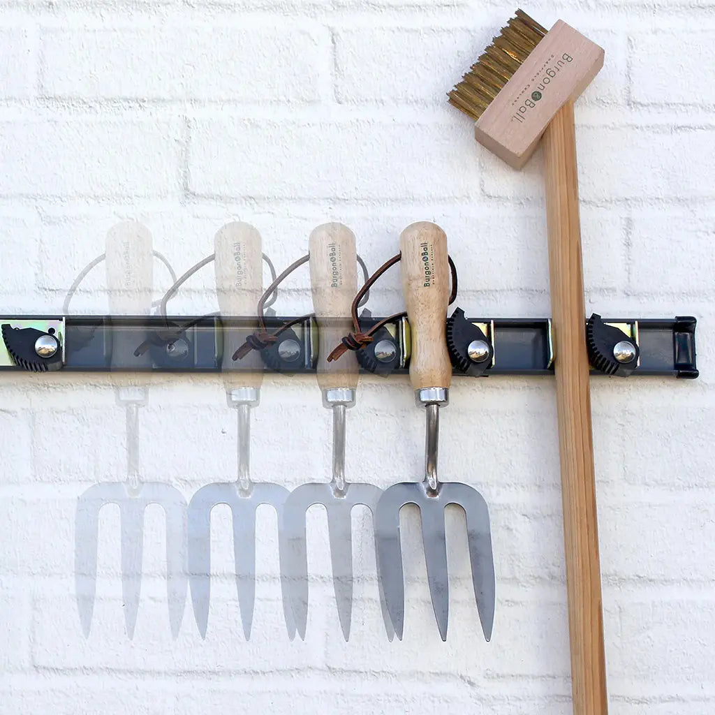 Adjustable Garden Tool Rack by Burgon & Ball - showing adjustability