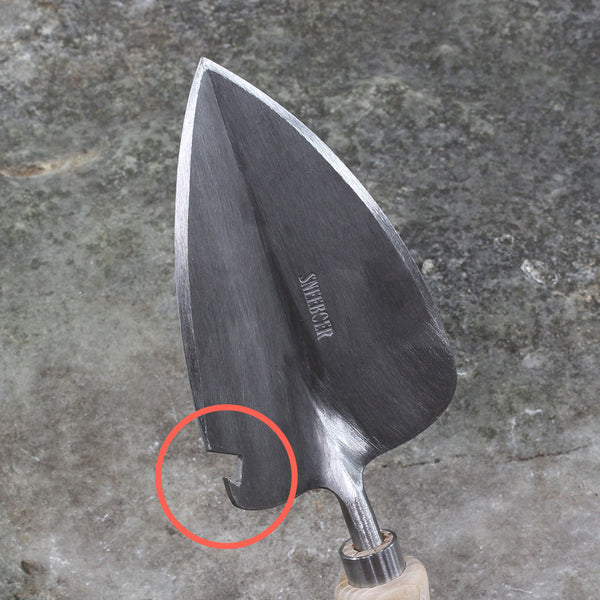 Garden Transplanting Trowel with Bottle Opener by Sneeboer - opener detail