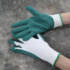 Green Bamboo Garden Gloves - bottom view