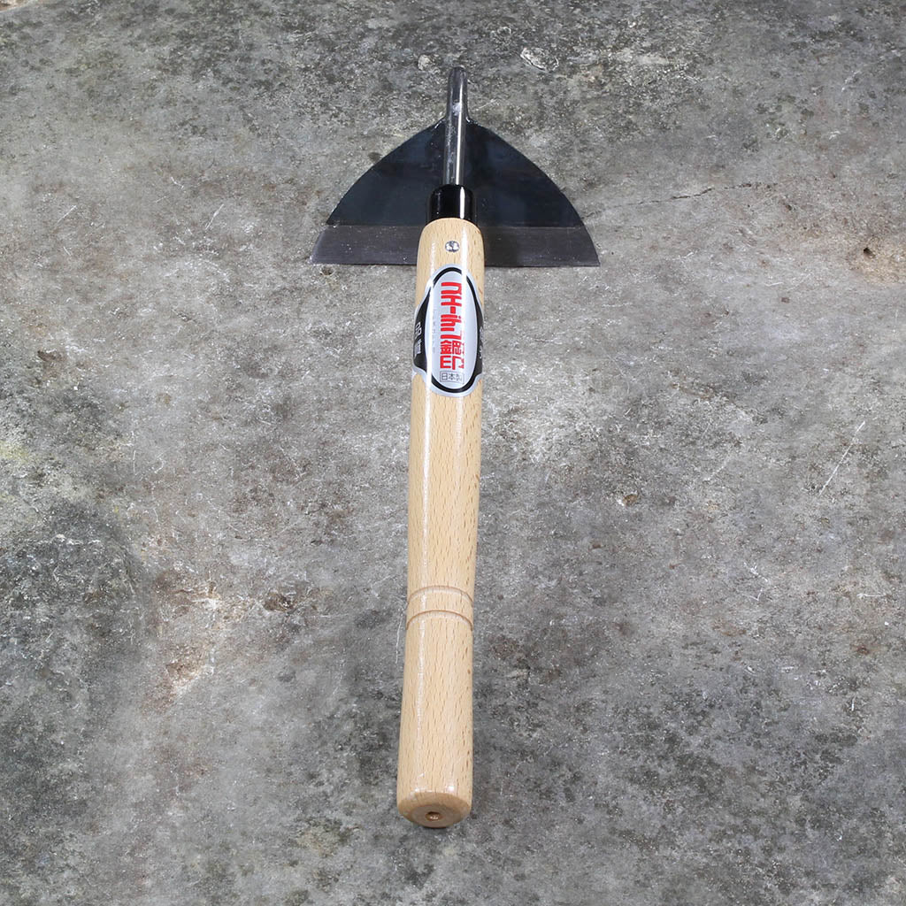 Japanese Half Moon Garden Hand Hoe - back view