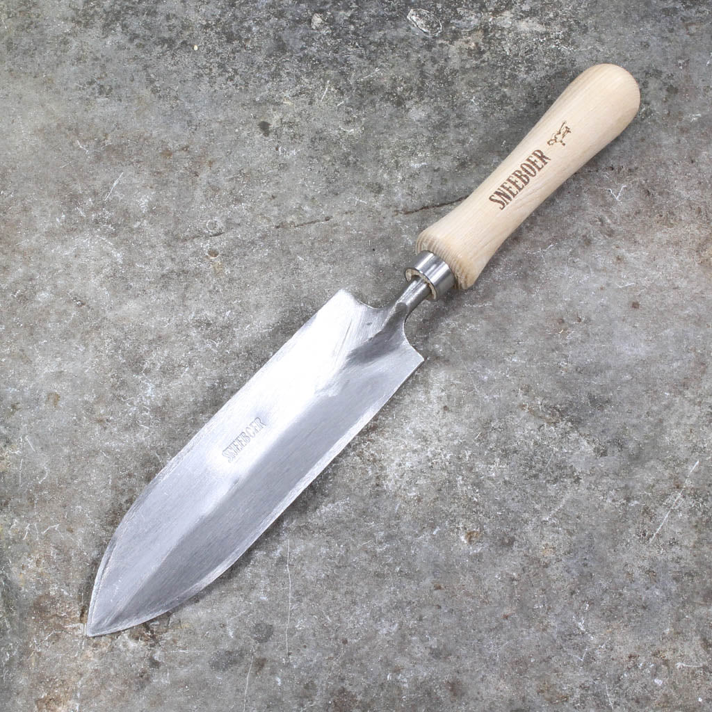 Narrow Blade Garden Trowel by Sneeboer - front view