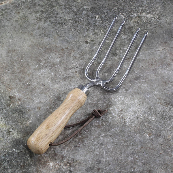 Round Tine Garden Hand Fork - top view