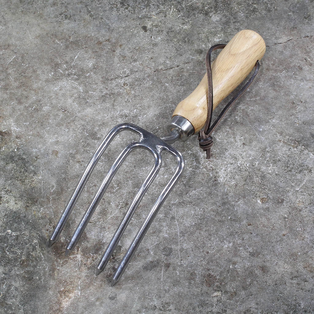 Round Tine Garden Hand Fork - bottom view