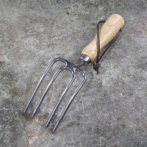 Round Tine Garden Hand Fork - bottom view
