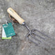 Round Tine Garden Hand Fork by Burgon and Ball - top view