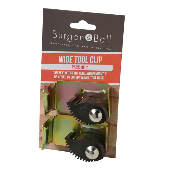 Garden Tool Rack Clips by Burgon & Ball - wide clips